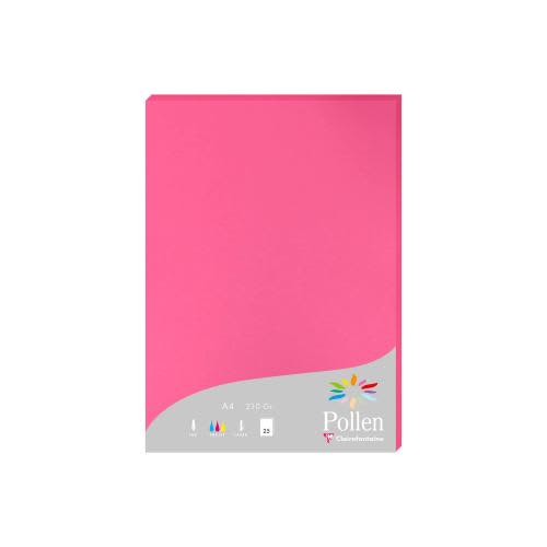 469828_d1.jpg CLAIREFONTAINE Etui de 25 feuilles 210g POLLEN 21x29,7cm. Coloris Fuchsia – Image 1