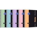 OXFORD Notebook Pastel 160 pages (couverture carte rembordée rigide), 5x5 ( réglure SCRIBZEE). Format A4+