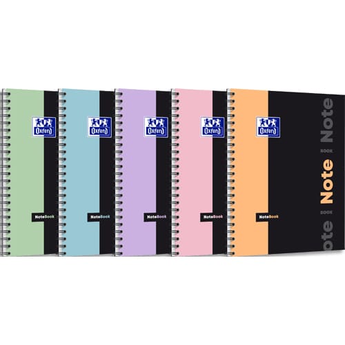 470521_d1-1.jpg OXFORD Notebook Pastel 160 pages (couverture carte rembordée rigide), 5x5 ( réglure SCRIBZEE). Format A4+ – Image 1