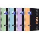 OXFORD Notebook Pastel 160 pages (couverture carte rembordée rigide), Seyès (réglure SCRIBZEE). Format B5