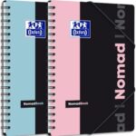 OXFORD Nomadbook Pastel 160 pages (couverture Polypro), Seyès (technologie réglure SCRIBZEE). Format B5