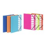VIQUEL Trieur 8 compartiments a4 3 bleu marine + 2 bleu turquoise + 2 vert + 1 orange + 2 rose + 2 rouge