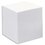 QUO VADIS Recharge bloc cube Blanc 9x9x7,5cm 590 feuilles mobiles 80g PEFC