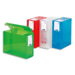 VIQUEL Boîte de classement MAXIDOC, en polypropylène 12/10ème, dos de 12cm, coloris assortis translucide