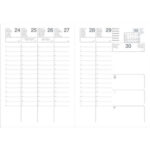 QUO VADIS Agenda EXDI Eco d'Août à Juillet, 1 sem/2 pages avec notes, format 10x15cm couv. PVC Noir