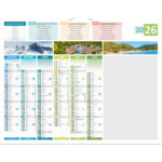 CBG Calendrier 4 SAISONS EFFACABLE 43x55 cm janvier à décembre