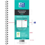 OXFORD Recharge pour agenda RECHARGE WO 15X21 Reliure Intégrale Janvier à décembre