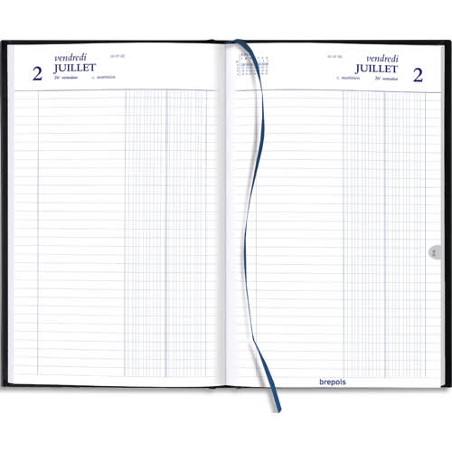 478565_d1-1.jpg BREPOLS Agenda Jupiter Banquier 2 volumes Lima 27,5x17,6 relie janvier à juin et juillet à decembre noir – Image 1