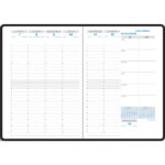 EXACOMPTA Agenda de bureau Visuel Woody 15x21 cm reliure brochée cousue Janvier à Décembre Beige