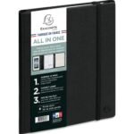 EXACOMPTA Agenda de bureau All in one Horizons 20S Kaa 15x21 cm spiralé Janvier à Décembre Noir