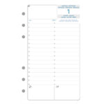 EXACOMPTA Recharge organiseur Exatime 17 journalier 10,5x17,2 cm perforé Janvier à Décembre