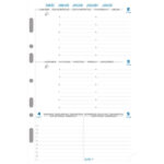 EXACOMPTA Recharge organiseur Exatime 21 sem. horizontal 14,3x21 cm perforé Janvier à Décembre