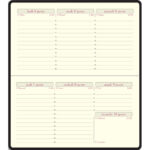 EXACOMPTA Recharge agenda Temporel 16 8,5x16 cm reliure brochée cousue Janvier à Décembre