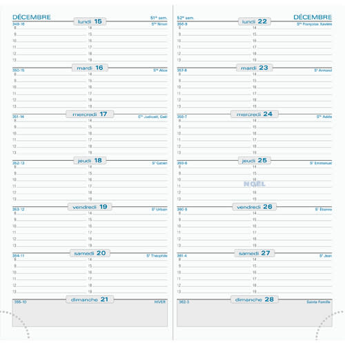 478684_d1-1.jpg EXACOMPTA Recharge agenda SL 17 9x17,5 cm reliure brochée cousue Janvier à Décembre – Image 1