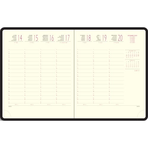 478691_d1-1.jpg EXACOMPTA Recharge agenda Eurotime 18 15x17 cm reliure brochée cousue Janvier à Décembre – Image 1