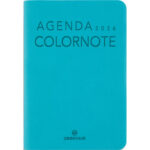 OBERTHUR Agenda Colornote 10x15cm 2 Plats enrubannés pour Agenda Janvier à Décembre TURQUOISE