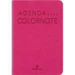 OBERTHUR Agenda Colornote 10x15cm 2 Plats enrubannés pour Agenda Janvier à Décembre FUCHSIA