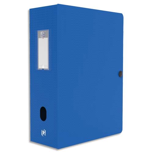 479368_d1.jpg OXFORD Boîte de classement Memphis 24x32cm, en polypropylène 7/10e. Dos 10cm. Coloris Bleu – Image 1