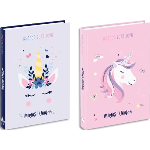 479395_d1-1.jpg VIQUEL Agenda LICORNE/MAUVE-ROSE 11,7x17,2 cm Rembordé Assortis – Image 1