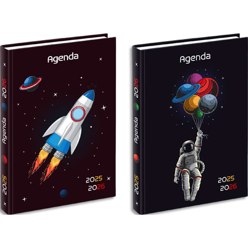 479433_d1-1.jpg VIQUEL Agenda SPACE/ASTRONAUTE-FUSEE 11,7x17,2x1,7 cm Rembordé Assortis – Image 1