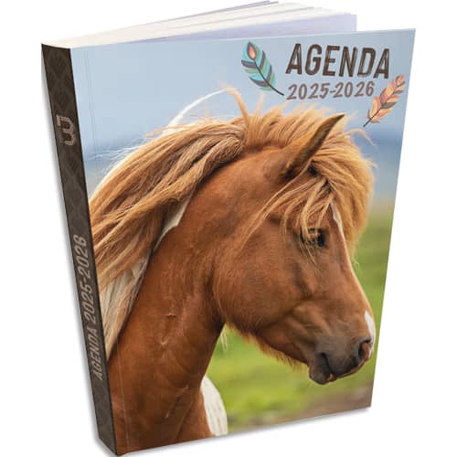 479955_d1-1.jpg CBG Agenda CHEVAL - 320 pages - grille standard - Format fermé : 12x17 cm - Coins perfo PAPAGRDCCHEVAL-26 – Image 1