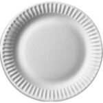 Lot 100 Assiettes Ø 15 cm rondes en carton blanc 2215100ASS