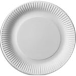 Lot 100 Assiettes Ø 23 cm rondes en carton blanc 2323100ASS