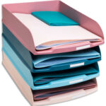 EXACOMPTA Set de 4 Corbeilles à courrier Combo Styli Skandi 111606SETD