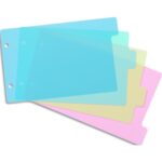 VIQUEL Jeu de 4 intercalaires polypropylène RAINBOWPASTEL A5 portrait (classeur à fiche). Coloris pastel