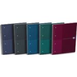 OXFORD Cahier NOTEBOOK spirales 160 pages perforées 80g 5x5 21x31,8cm Couverture polypro assortie