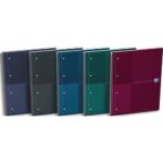 OXFORD Cahier NOTEBOOK spirales 160 pages perforées 80g lignées 21x31,8cm Couverture polypro assortie