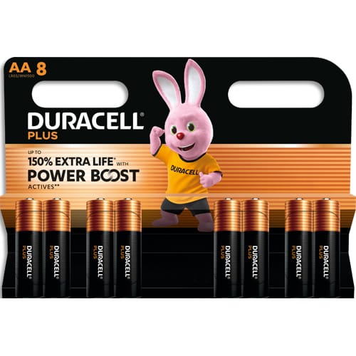481486_d1-1.jpg DURACELL Piles alcalines AA LR6 Plus, 1,5V lot de 8 piles 5019106 – Image 1
