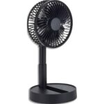 Ventilateur compact, le pied du ventilateur est extensible et se plie pour faciliter son rangement
