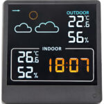 Thermomètre et hygromètre intérieur et extérieur, mémorisation des températures