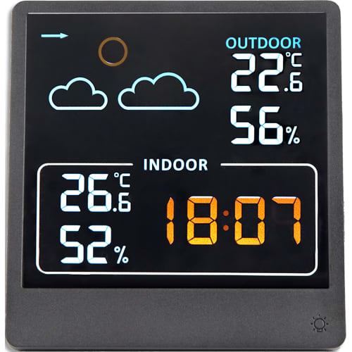 481582_d1.jpg Thermomètre et hygromètre intérieur et extérieur, mémorisation des températures – Image 1