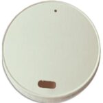 Sachet 50 Couvercles en carton 70 mm pour gobelets 18 et 21 cl 227050COUBIO