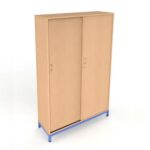 Armoire haute portes coulissantes ral: bleu 5015