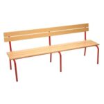 Banc scolaire avec dossier l. 120 cm ral: bleu 5015T4