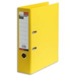 CALIPAGE Classeur à levier en polypropylène intérieur/extérieur. Dos 8 cm. Format A4. Coloris Jaune.