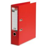 CALIPAGE Classeur à levier en polypropylène intérieur/extérieur. Dos 8 cm. Format A4. Coloris Rouge.