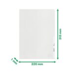 LEITZ Boîte de 100 chemises Leitz Recycle en plastique 90% recyclé 100% recyclable, transparent 40011103 – Image 3