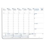QUO VADIS Recharge seule pour Blockhebdo 1 semaine par page,Janvier à Décembre - 19.6 x15.4 cm