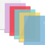 OXFORD Boîte de 50 pochettes-coin Fard'Liss incolore en PVC lisse 20/100e. Format A4. Coloris assortis