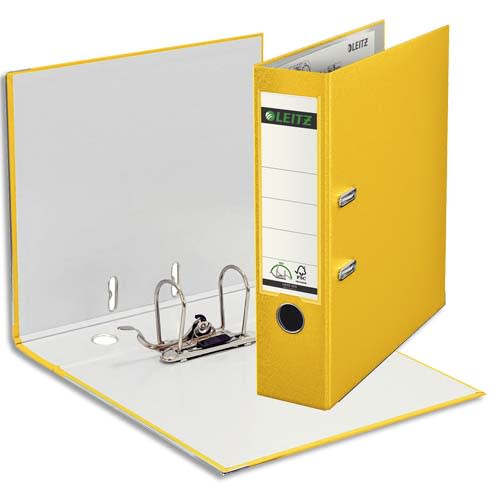 521087_d1.jpg LEITZ Classeur à levier 180°, A4, 8 cm, PP, jaune – Image 1