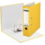 LEITZ Classeur à levier 180°, A4, 8 cm, PP, jaune – Image 2