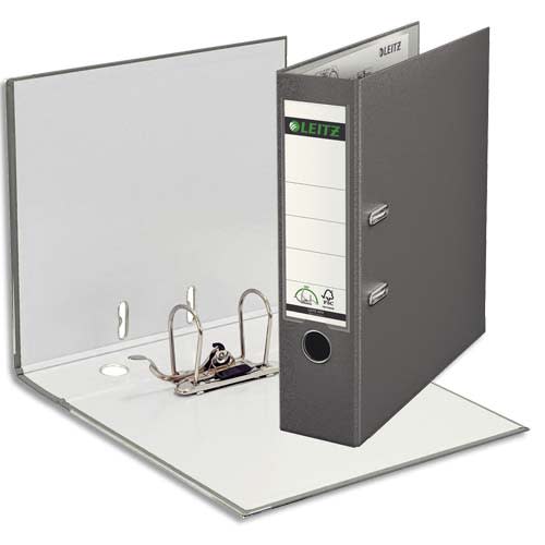 521133_d1.jpg LEITZ Classeur à levier 180°, A4, 8 cm, PP, gris – Image 1