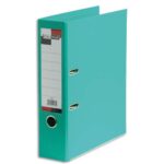 CALIPAGE Classeur à levier en polypropylène intérieur/extérieur. Dos 8 cm. Format A4. Coloris Bleu canard