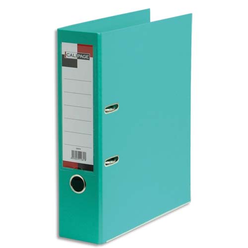 528319_d1.jpg CALIPAGE Classeur à levier en polypropylène intérieur/extérieur. Dos 8 cm. Format A4. Coloris Bleu canard – Image 1