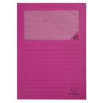 EXACOMPTA Paquet de 25 pochettes coins en carte 120g avec fenêtre, assortis vif – Image 4