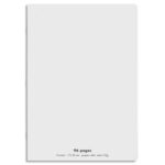 CONQUERANT C9 Cahier piqûre 24x32cm 96 pages 90g grands carreaux Seyès. Couverture polypropylène Gris
